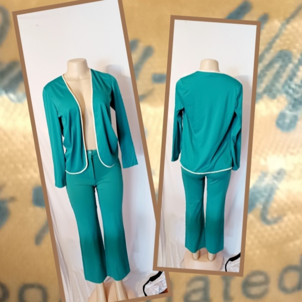 Vintage Mcm Queen Way To Fashion Leisure Suit 1960s era Small